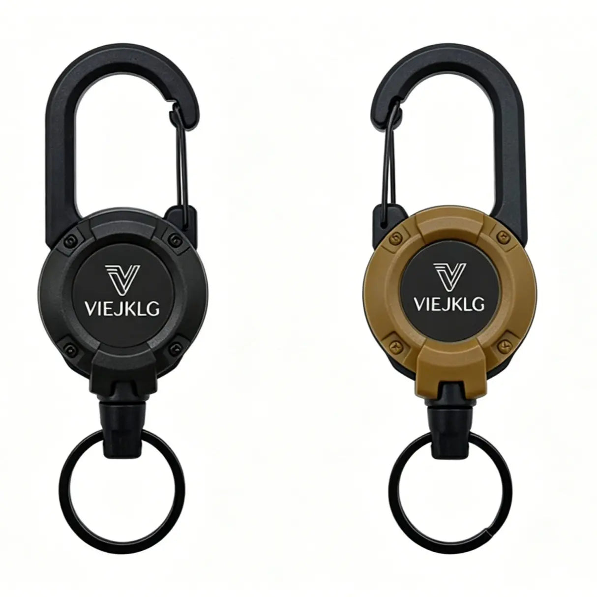 3-in-1 Multifunctional Retractable Carabiner Keychain with Steel Wire