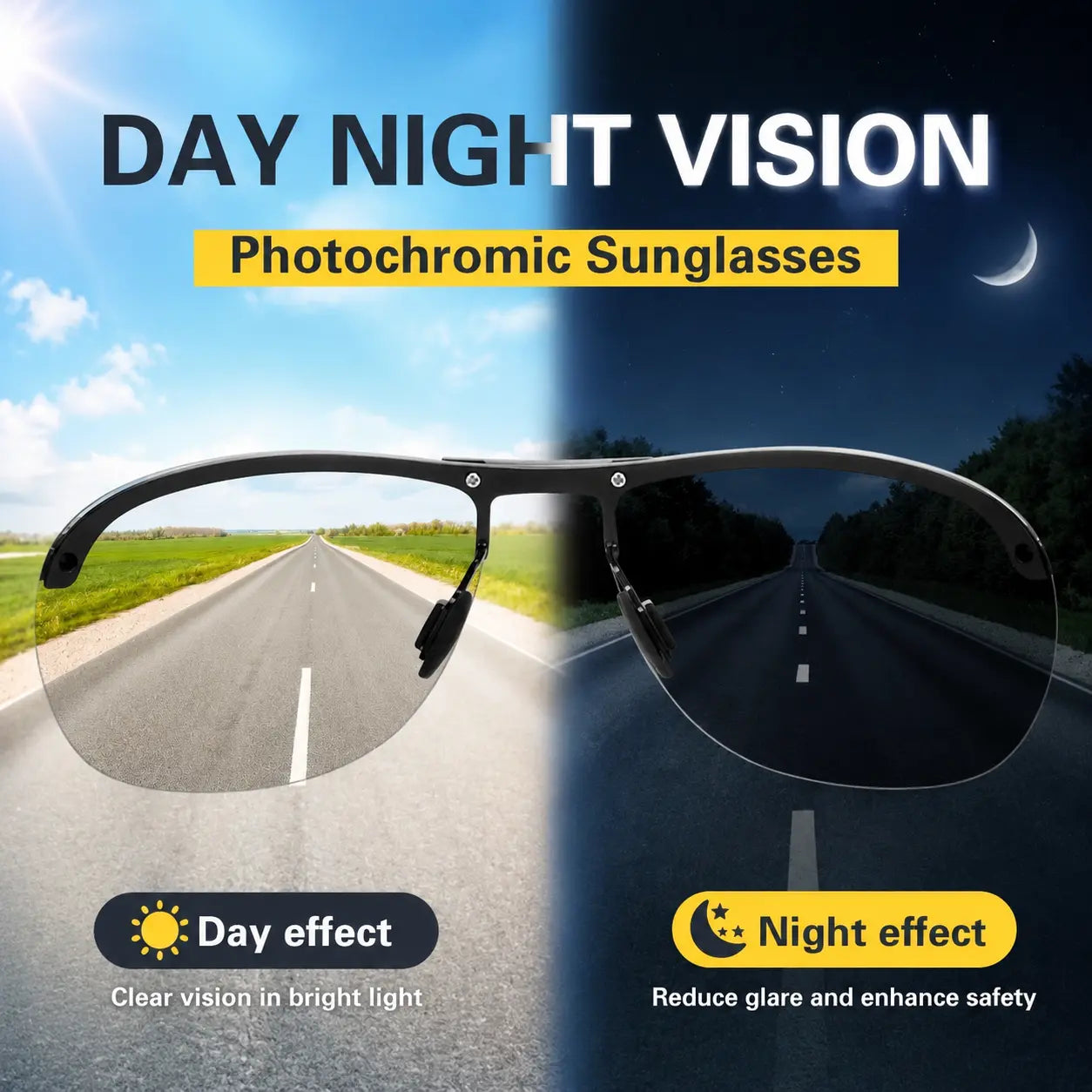 Unisex Polarized Sunglasses, Lightweight Fashion Eyewear for Driving, Fishing, Hiking, Beach and Outdoor Use