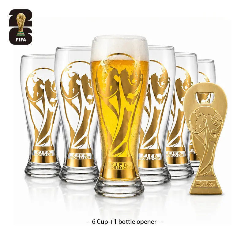Official FIFA World Cup 26 Gold Stamped Classic Beer Glass--Collector's Edition summervibes Drinkware Tumblers