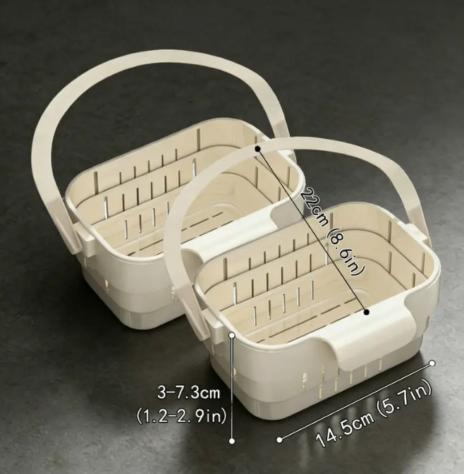 Foldable Hanging Kitchen Sink Strainer - Anti-Clog Drain Basket for Food Waste
