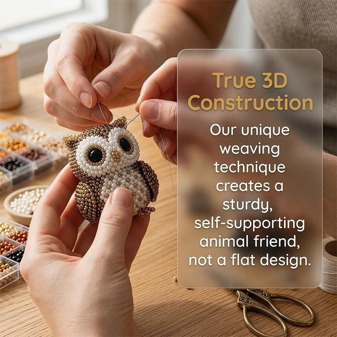 3D Beaded Bird DIY Craft Kit for Relaxing Handmade Gifts