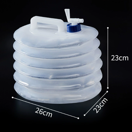 2-Pack Collapsible Water Storage Bucket with Spout – Portable Camping Water Container