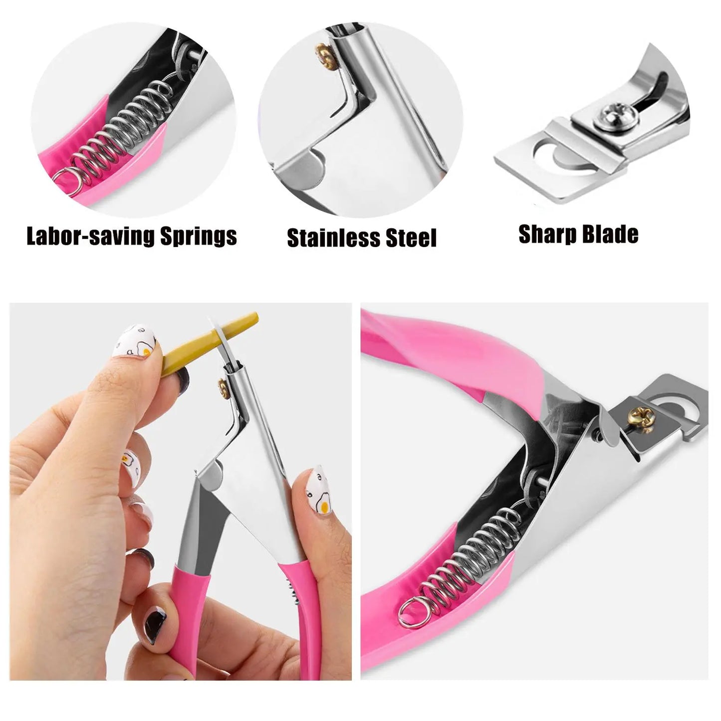 Professional U-Shaped Nail Clipper Kit with 10 Nail Measuring Magnets