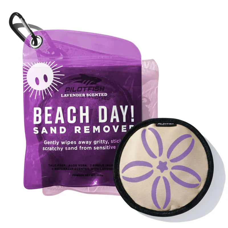 Pilotfish Talc-Free Sand Remover Pouch - Gentle Skin-Friendly Beach Essential