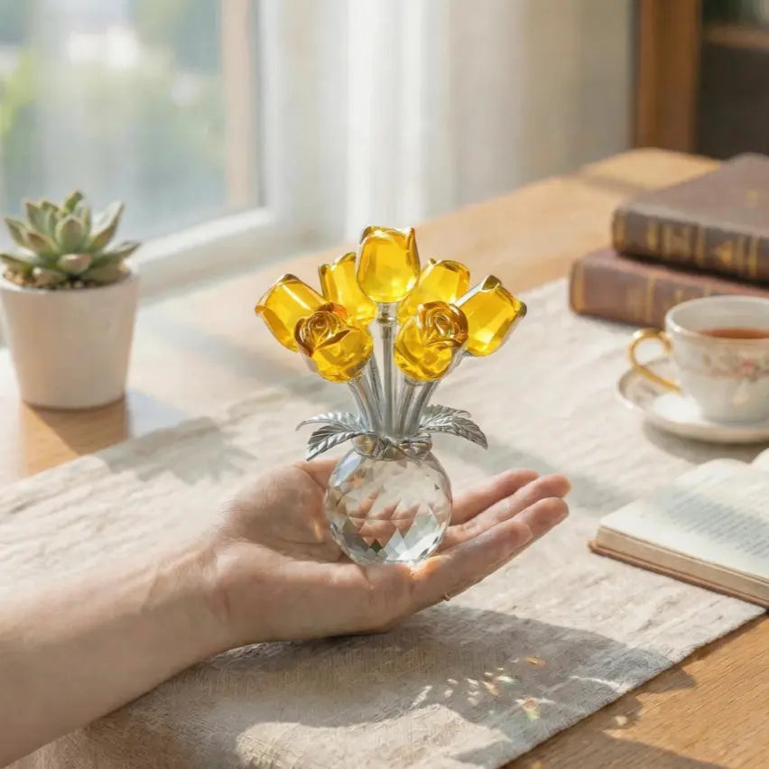 Handmade K9 Crystal Flowers – Perfect Graduation & Birthday Gift for Women, Wife, Girlfriend & Daughter