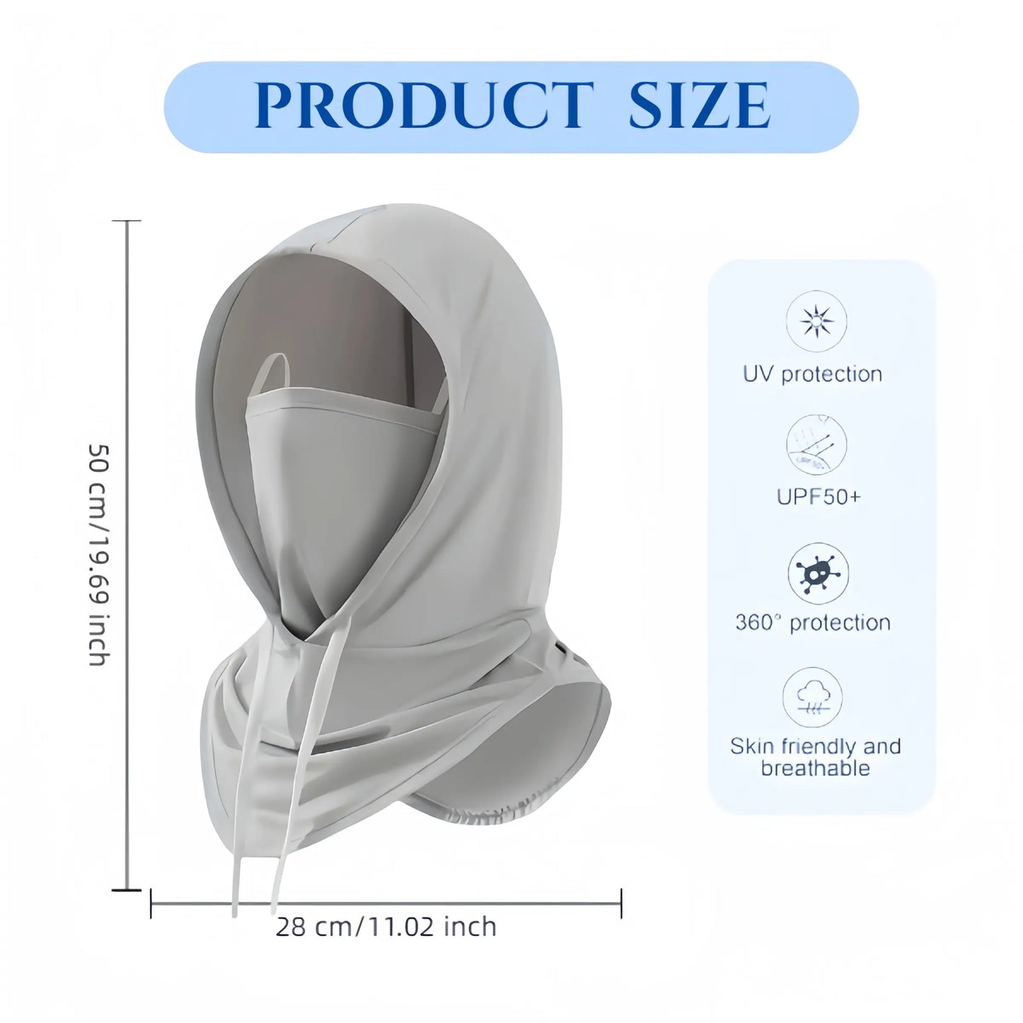 3-Pack Summer Balaclava Face Mask – UV Protection Cooling Neck Gaiter for Cycling & Fishing