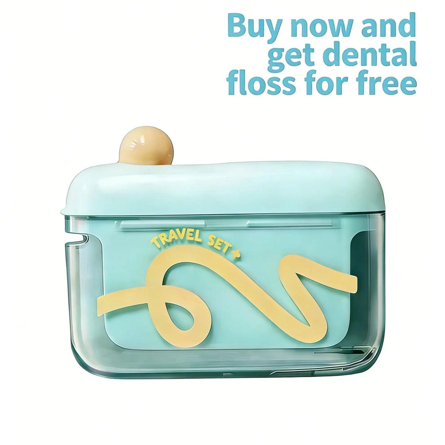 Travel-sized storage case - features an automatic pop-up dispenser, portable and refillable, perfect for oral care at home, in restaurants, and while traveling.