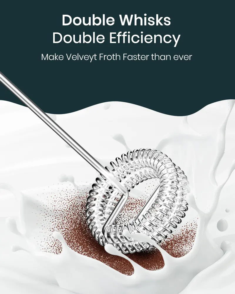 Handheld Milk Frother for Coffee, Rechargeable Electric Whisk with 3 Heads 3 Speeds Drink Mixer Foam Maker For Latte, Cappuccino, Hot Chocolate, Egg,Black Friday Online Event