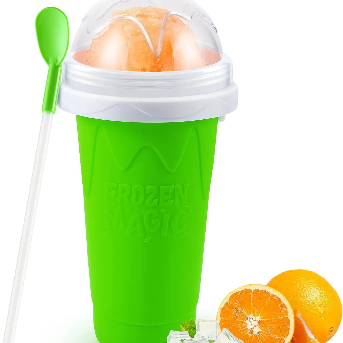 DIY Slushy Maker Cup with Lid & Straw Spoon (350ML)