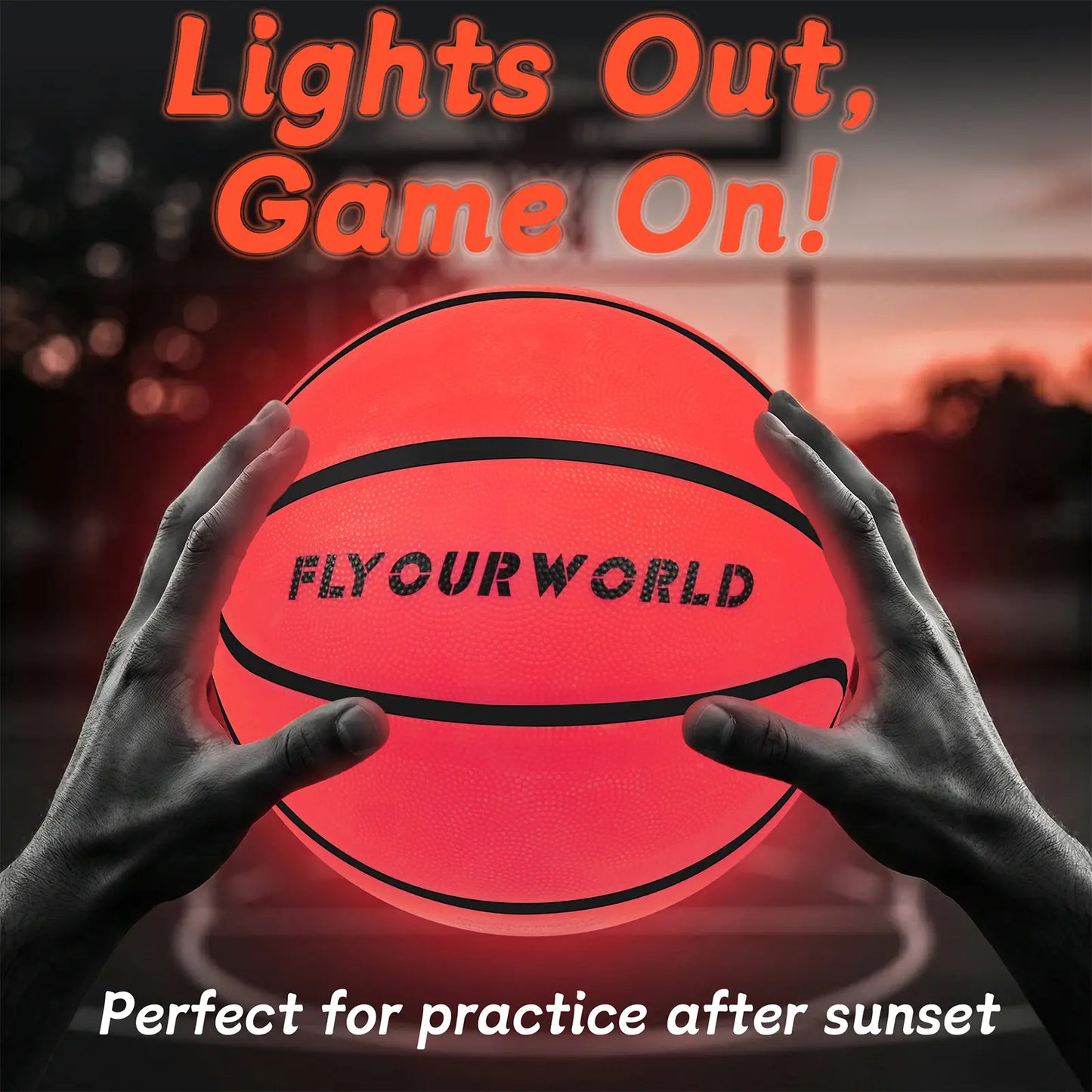 Glow-In-The-Dark LED Basketball for Night Games and Gifts