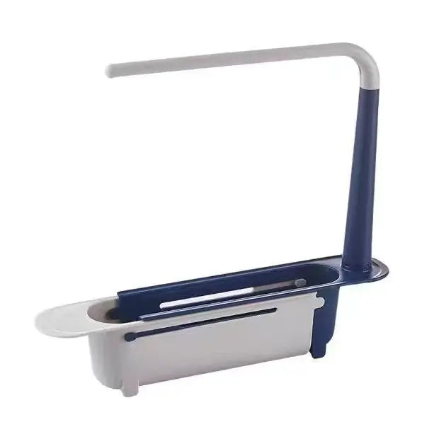 1PC Adjustable Smooth Plastic Expandable Sink Shelf - Kitchen Organizer, Towel Rack, Home Storage Holder for Gifting