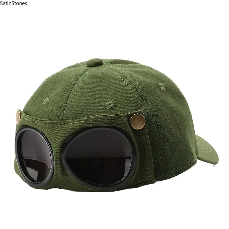 Men's Korean-Style Pilot Baseball Cap - Personalized Glasses-Ready, Curved Visor, Casual Style, Sunshade for Spring & Summer, Fitted Hat, Mens Gifts, Accessories Adults