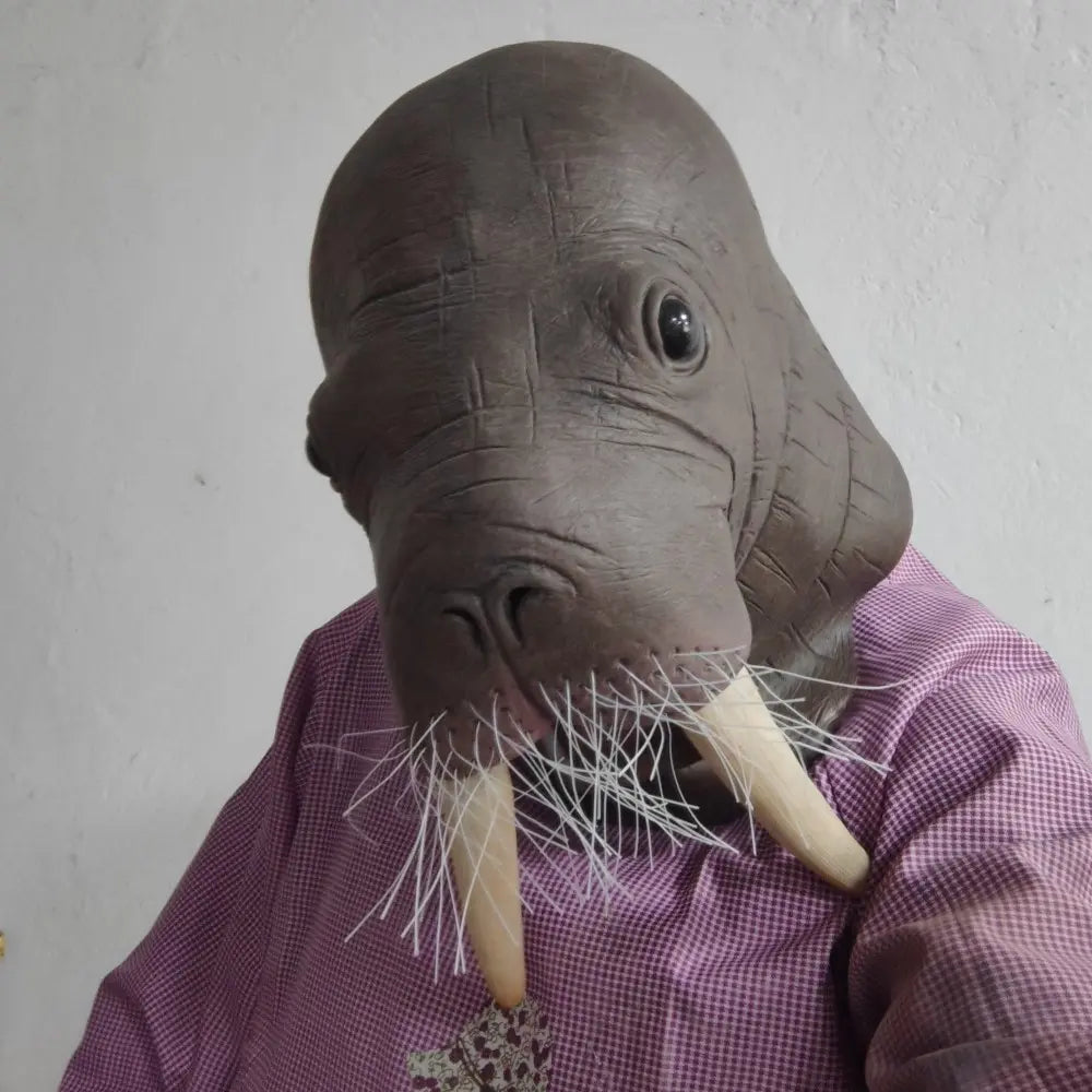 Realistic Walrus Latex Animal Mask for Halloween Parties and Cosplay