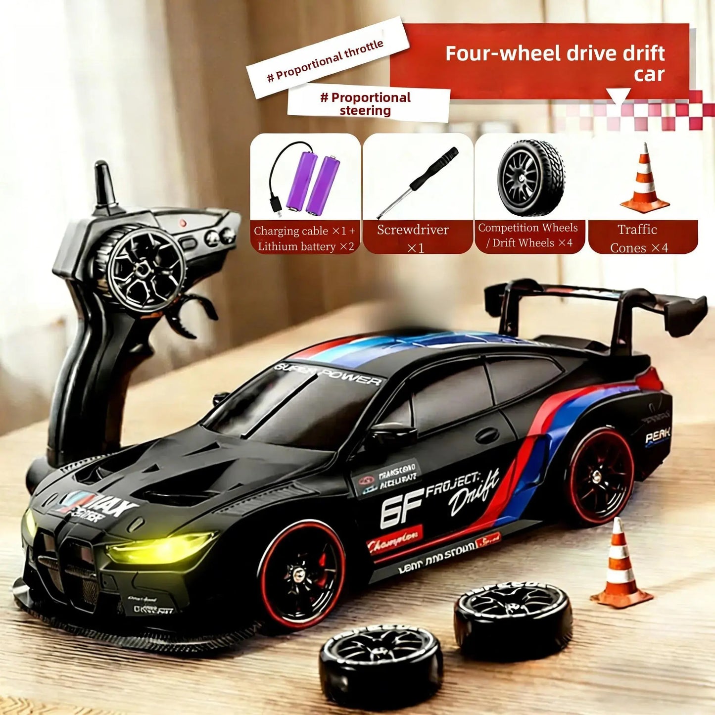1:24 rc racing cars full proportional throttle ideal for solo practice neighborhood races birthday parties casual play and holiday gifts