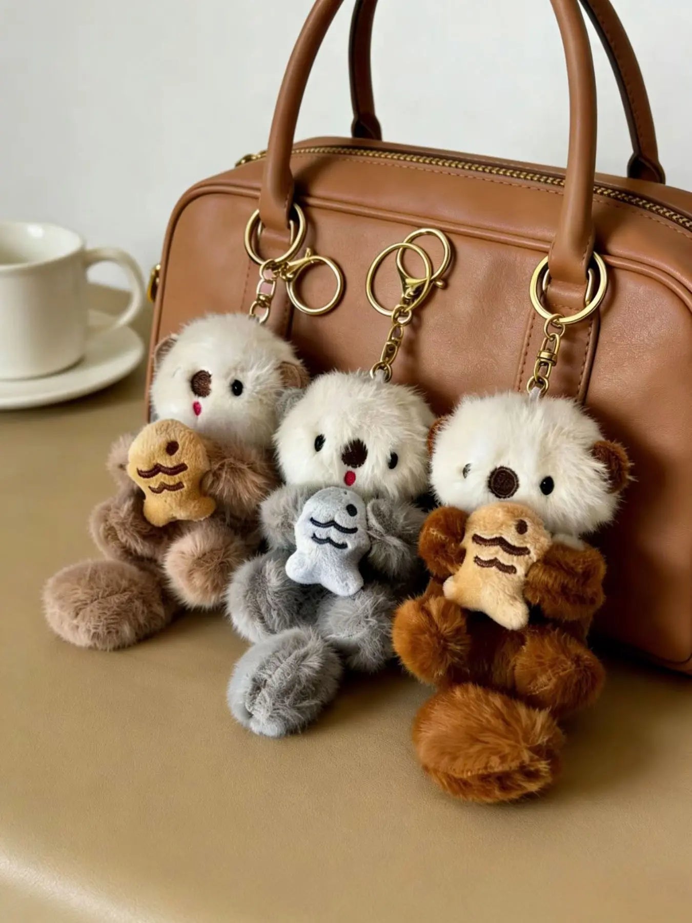 Cute Otter Keychain Pendant & Bag Accessories, Keychain Kawaii Charms, Animal Lover Gift Idea, Perfect for Bags & Backpacks, Unique Design for Daily Use