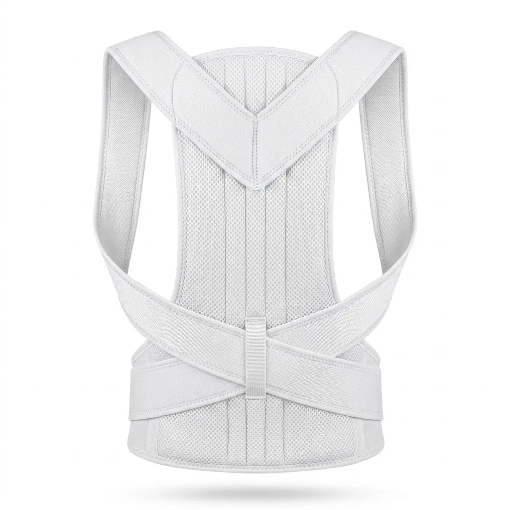 Breathable Posture Support Brace, Comfort-Fit Back Straps for Home and Office, Ergonomic Upper Back Support