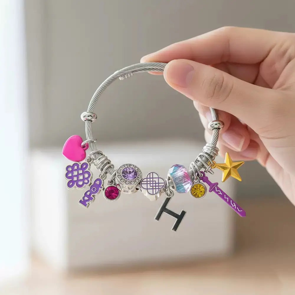 DIY K-Pop Bracelet | Cute Anime Jewelry Gift for Daughter | Fashion Accessory for Kids & Adults | DIY-Friendly Bracelet for Women & Men