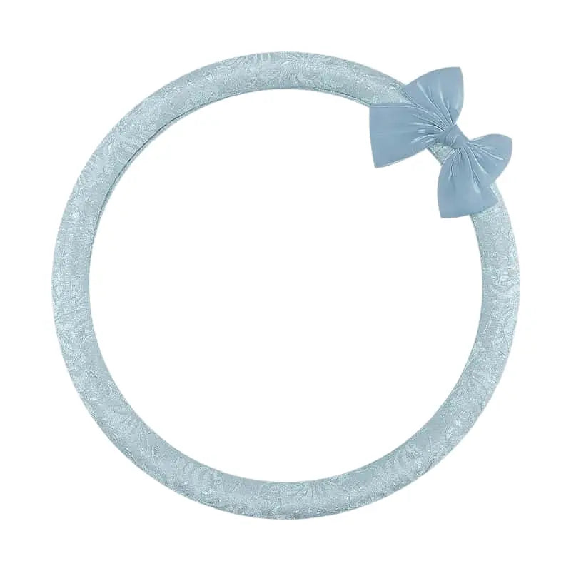 Lace Steering Wheel Cover 15 Inch Diameter Elegant Black with Large Cute Bow-knot Design Aesthetic Car Interior Decoration Non-Slip Universal Fit  for Women men