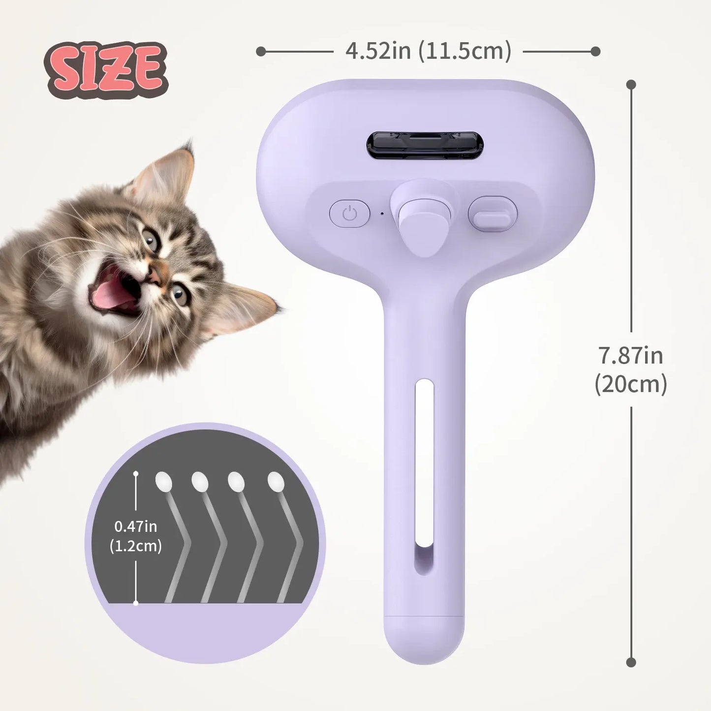 3-in-1 Steam Pet Brush | Self-Cleaning Deshedding & Massage Tool for Cats & Dogs