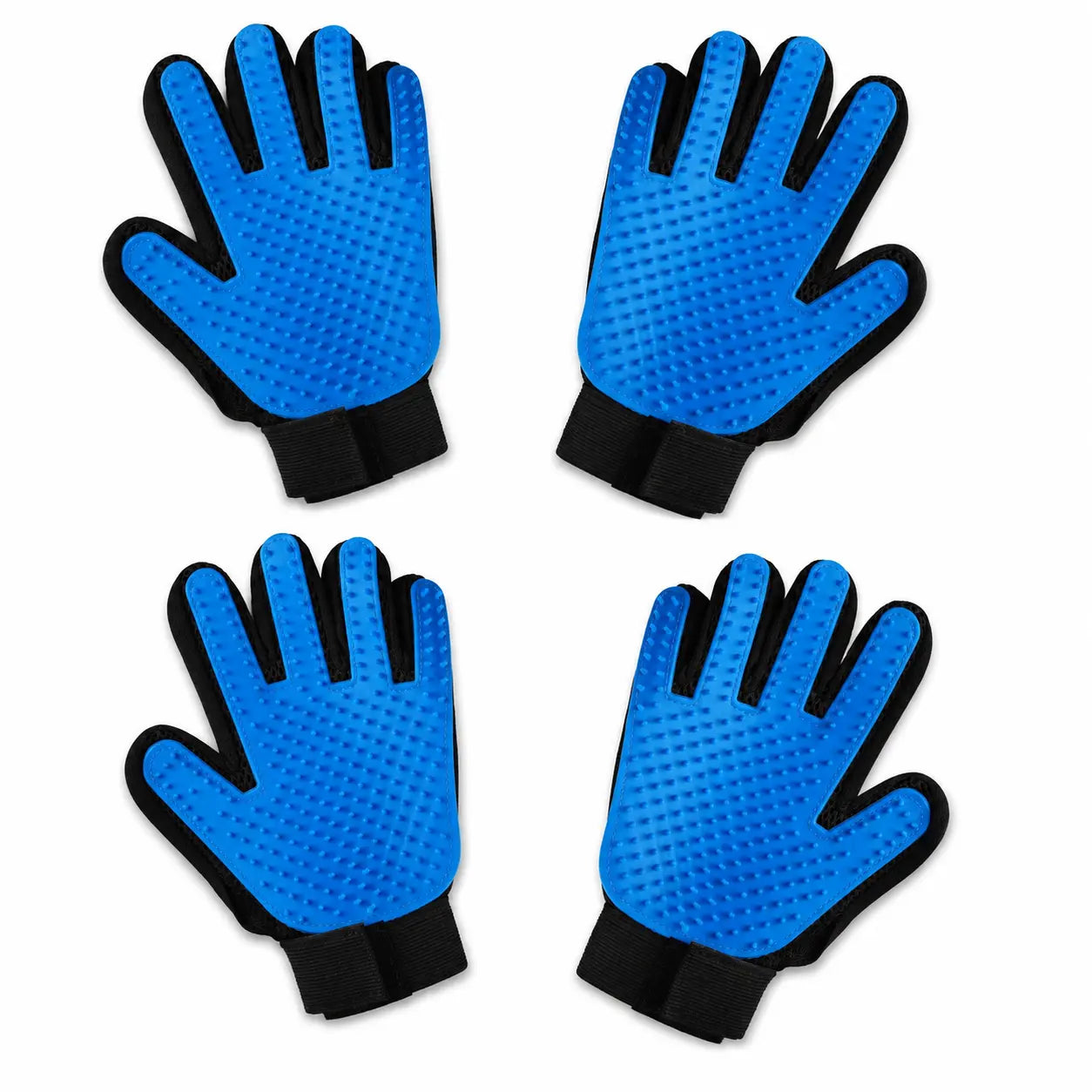 Upgraded Pet Grooming Gloves – 255 Silicone Tips 2-in-1 Deshedding & Massage Mitts