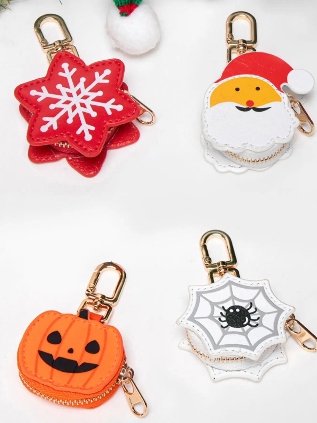 Cute Mini Bag Charms, Bag Accessories, Purse Charms for Handbags, Pumpkin Shaped Coin Purse Bag Ornament Set, Fun & Unique Novelty Pendant, Creative Funny Gift, Spooky Halloween Present, Ideal Gift, Portable for Daily Use & Travel