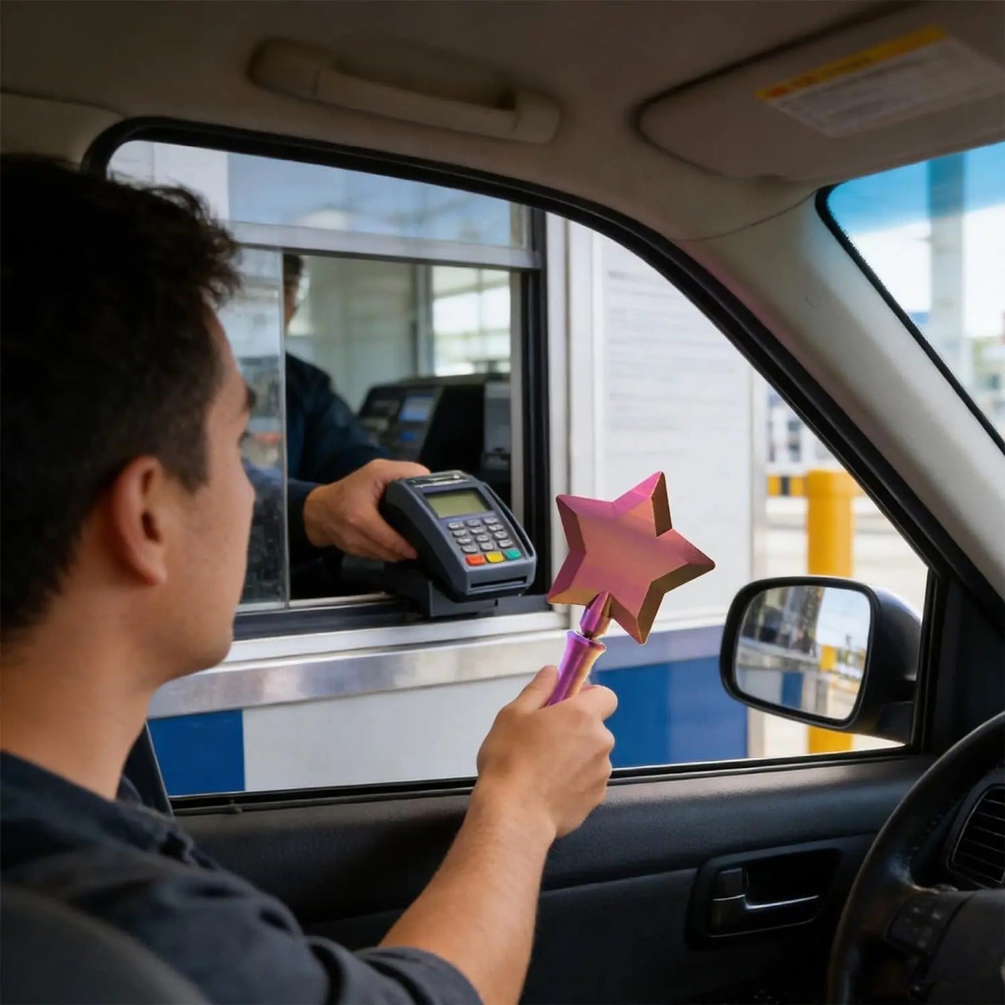 "Magic Pay" Credit Card Wand | 3D Printed Star Tap-to-Pay Wand for Checkout