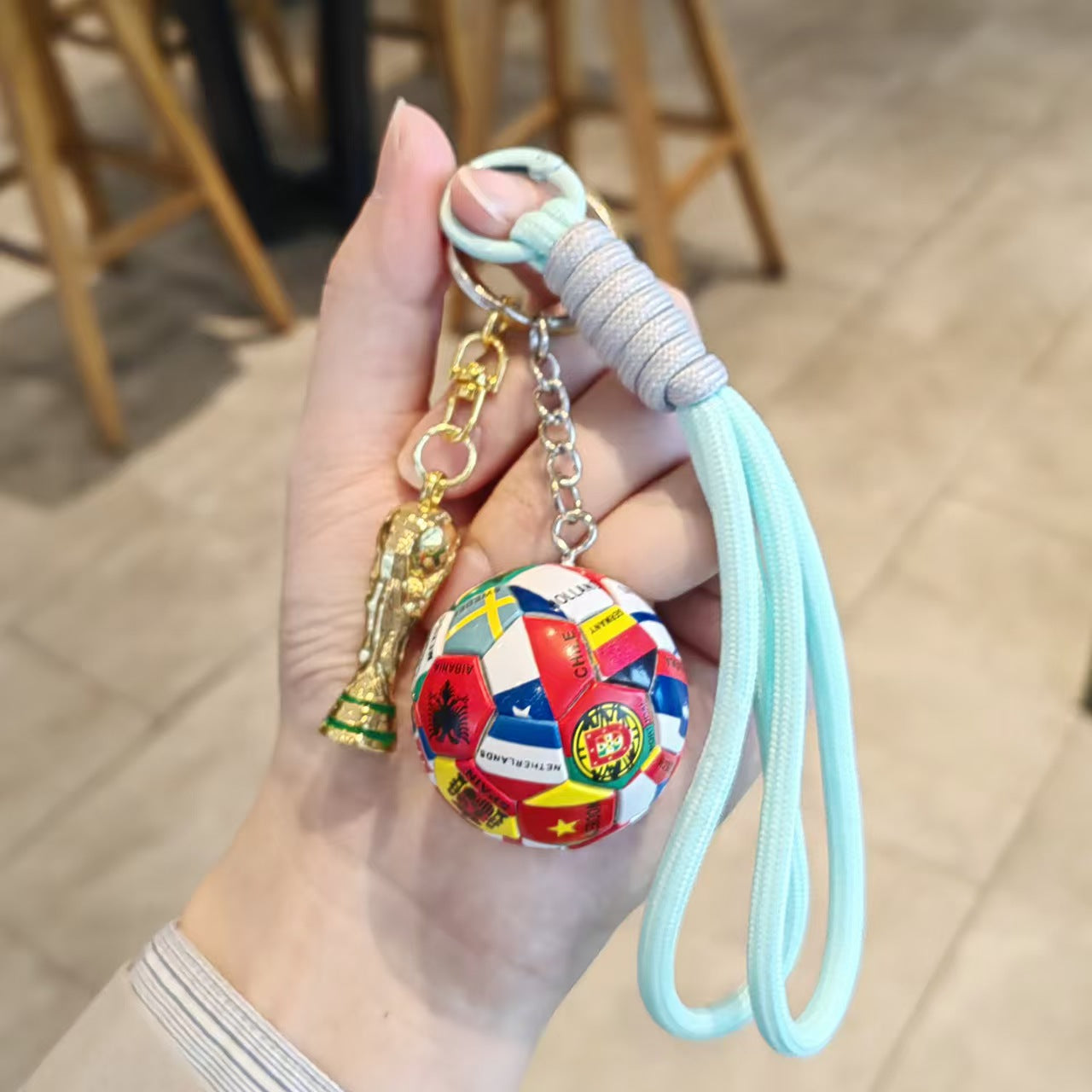 World Cup 2026 Football Keychain - Cool Soccer Fan Gift & Backpack Charm