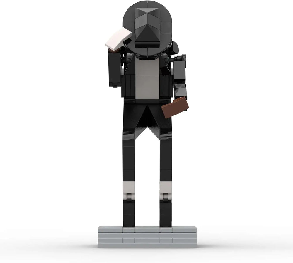 Front view of classic dance pose building block figure