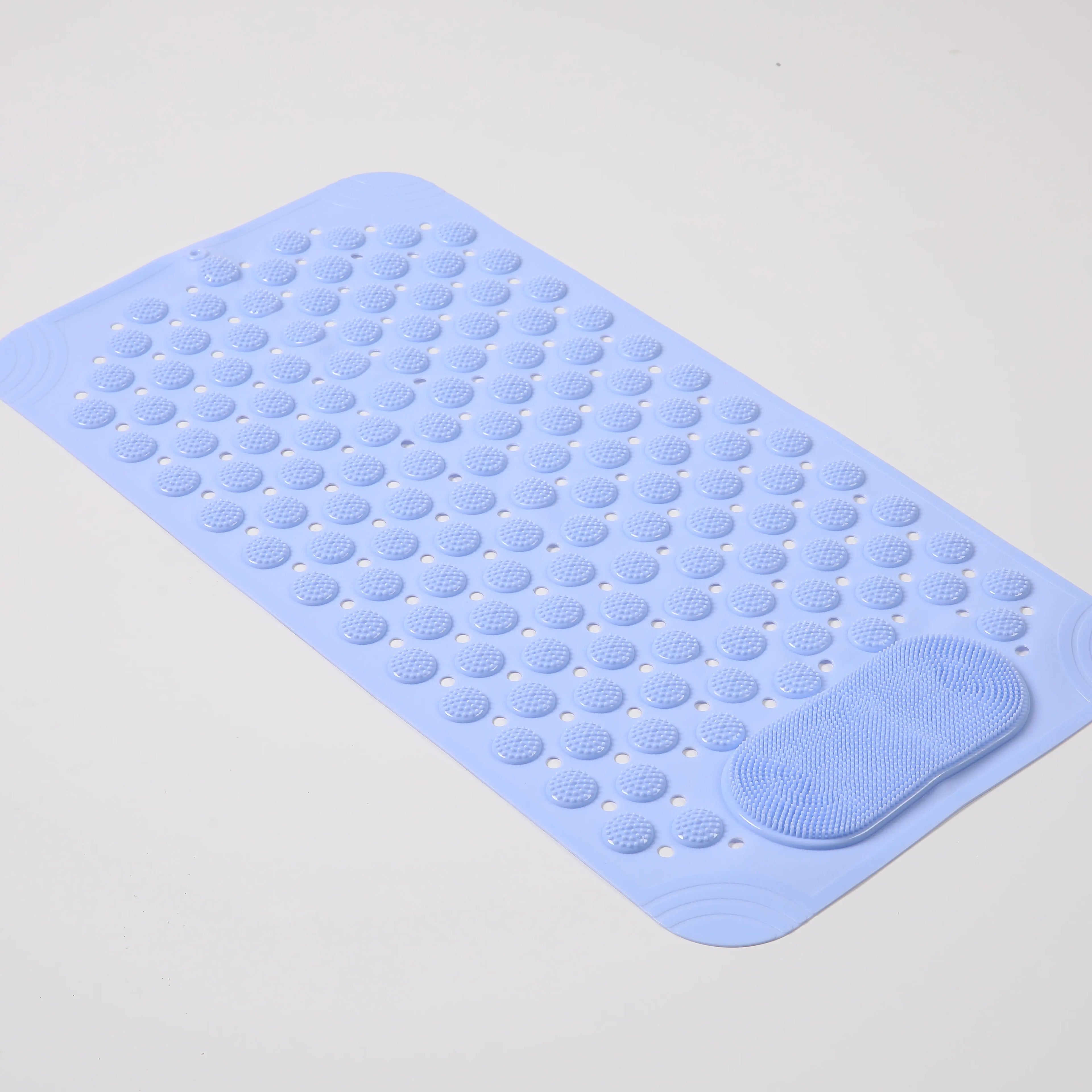Non-Slip Shower Mat with Foot Massage & Drain Holes, Suction Cup Bathtub Mat
