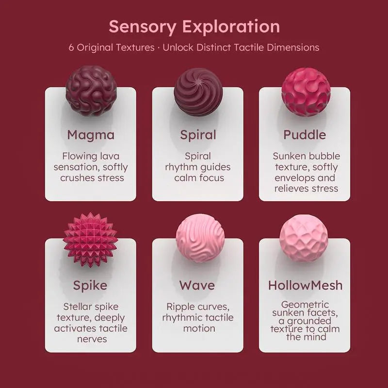 Silicone Fidget Ball Set – Elastic Texture Quiet Stress Relief Toy in Assorted Colors