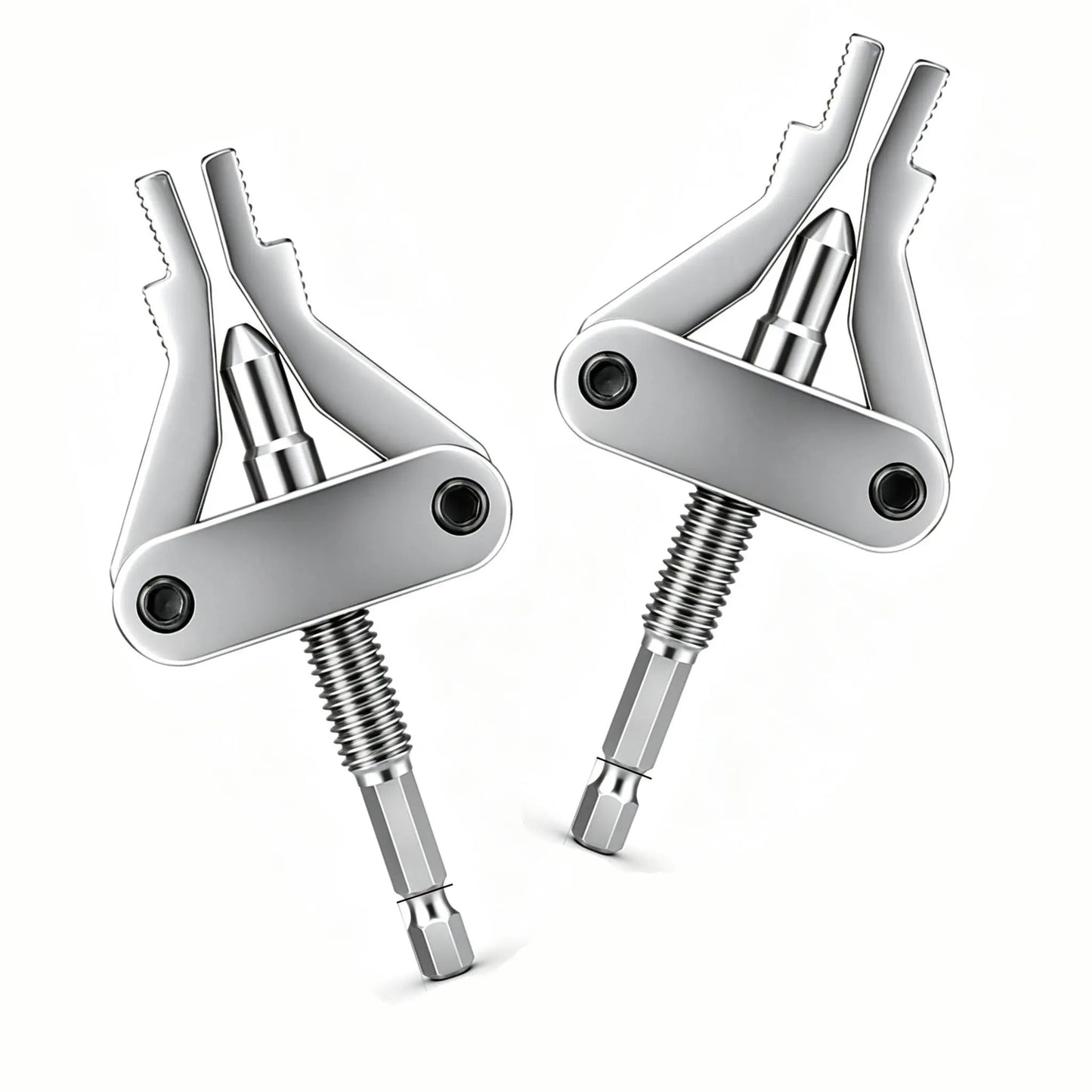 Universal Broken Pipe Extractor with Adjustable Jaws, Hex Shank Removal Tool for 1/2", 3/4" & 1" Pipes, Screws & Faucets
