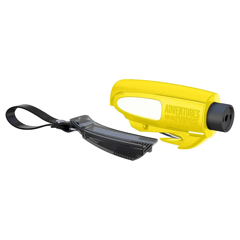 2-in-1 Emergency Car Escape Tool – Window Breaker & Seat Belt Cutter Keychain
