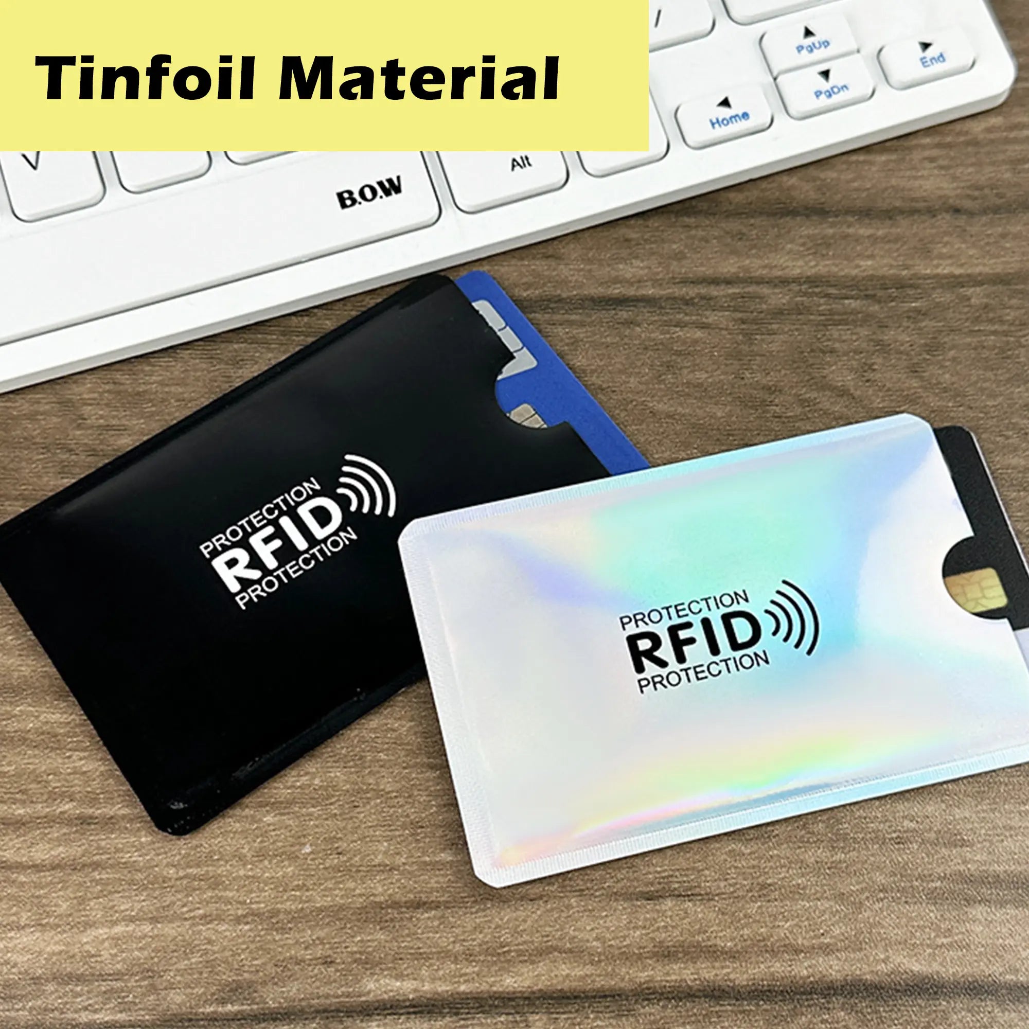 8 Counts RFID Blocking Sleeves Set –  Protection for Credit & ID Cards, Slim & Lightweight Design