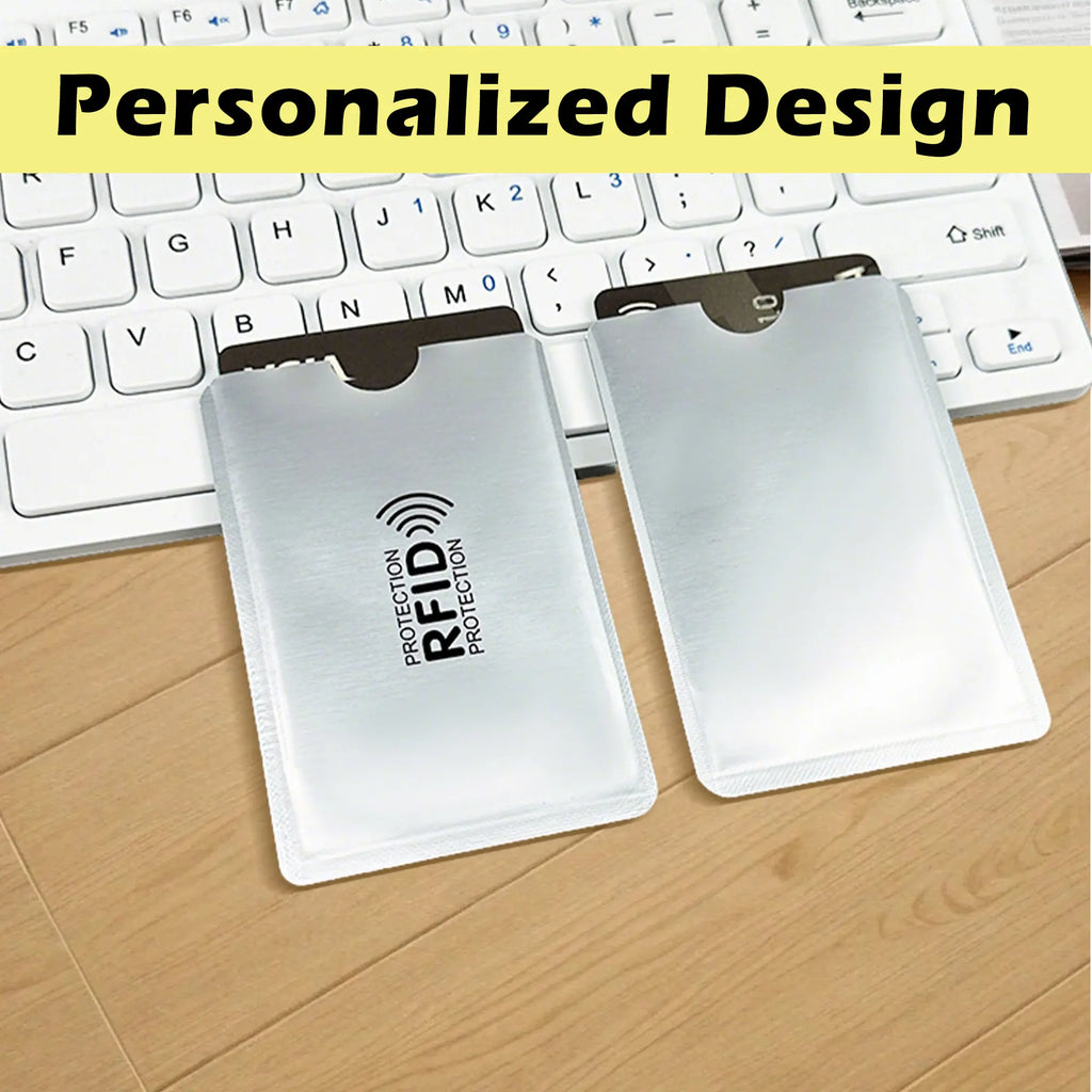 8 Counts RFID Blocking Sleeves Set –  Protection for Credit & ID Cards, Slim & Lightweight Design