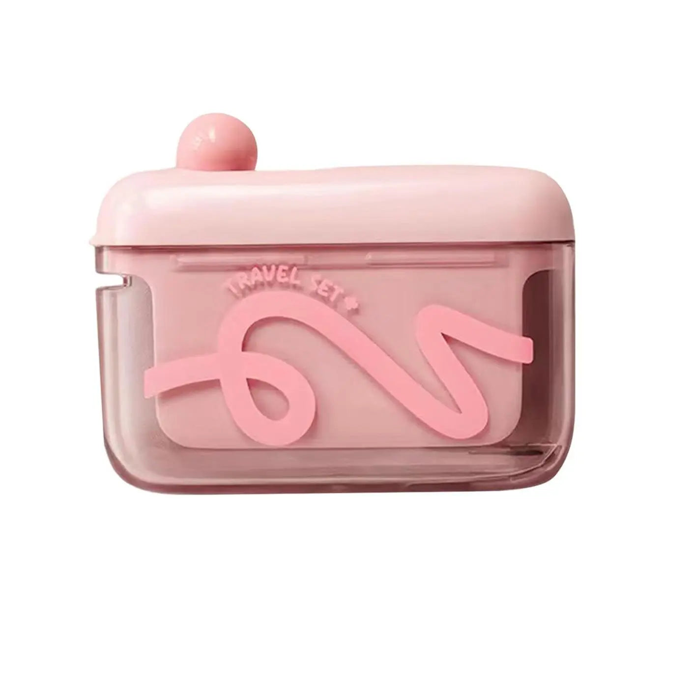 Travel-sized storage case - features an automatic pop-up dispenser, portable and refillable, perfect for oral care at home, in restaurants, and while traveling.