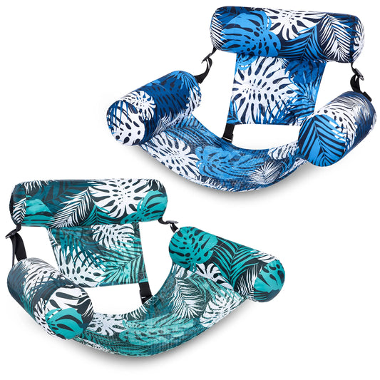 SLOOSH Inflatable Pool Float Lounge Chair (1/2 Pack) – Heavy Duty Blow up Noodle for Adults, Water Party & Lake Fun – Mother's Day Gift