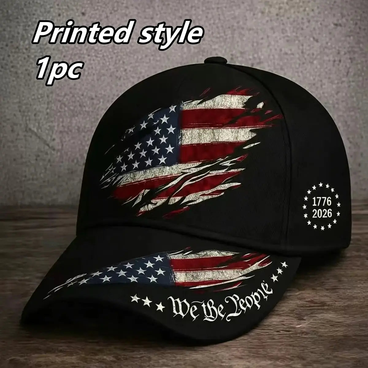 2pcs 250th Anniversary Print Baseball Cap, Adjustable Unisex Sun Cap
