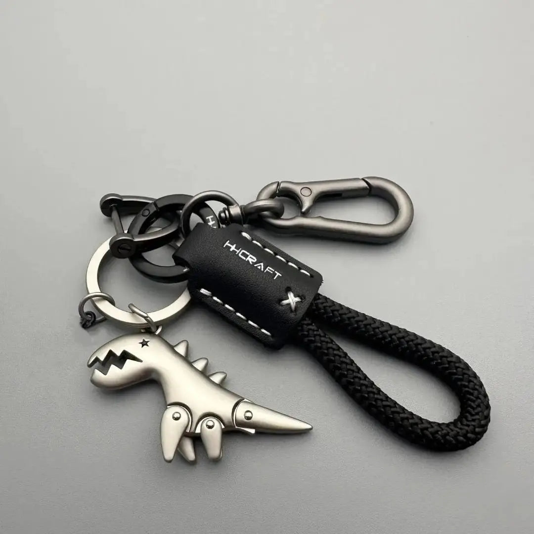 Leather-Mix Woven Rope Metal Charm Universal Car Key Chain - Bag Accessory, Sports & Outdoor Car Accessory, Handbag Pendant Small Gift, Car Key Chains, Universal Keychain