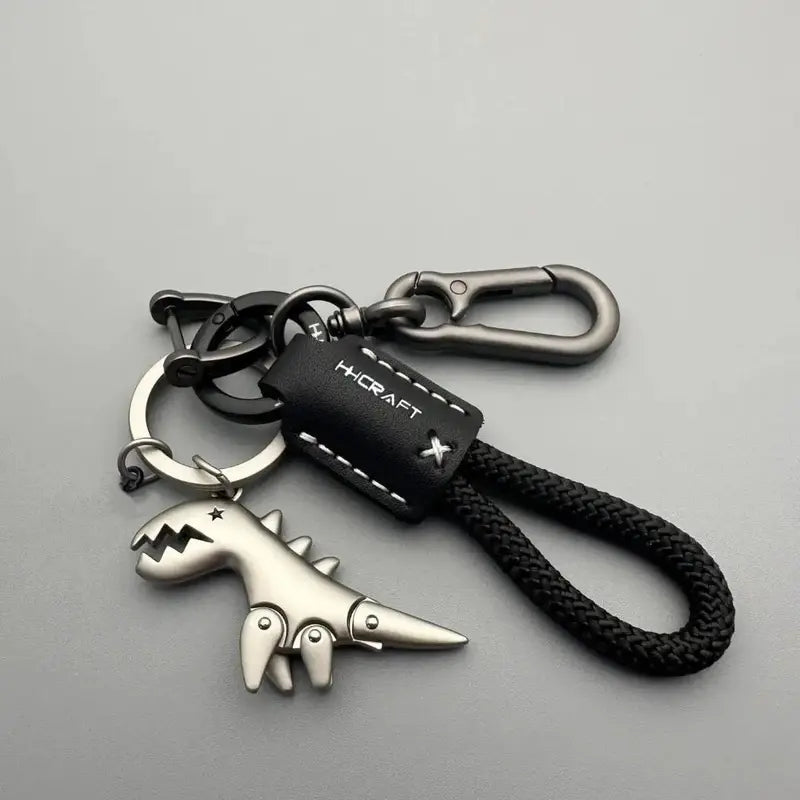Leather-Mix Woven Rope Metal Charm Universal Car Key Chain - Bag Accessory, Sports & Outdoor Car Accessory, Handbag Pendant Small Gift, Car Key Chains, Universal Keychain