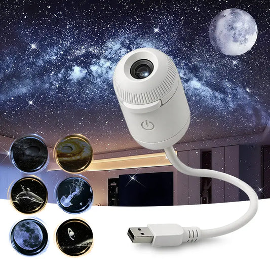 USB starry night light, suitable for home scenes, small footprint, clear projection. Usb Charging Lampara Usb C Rechargeable