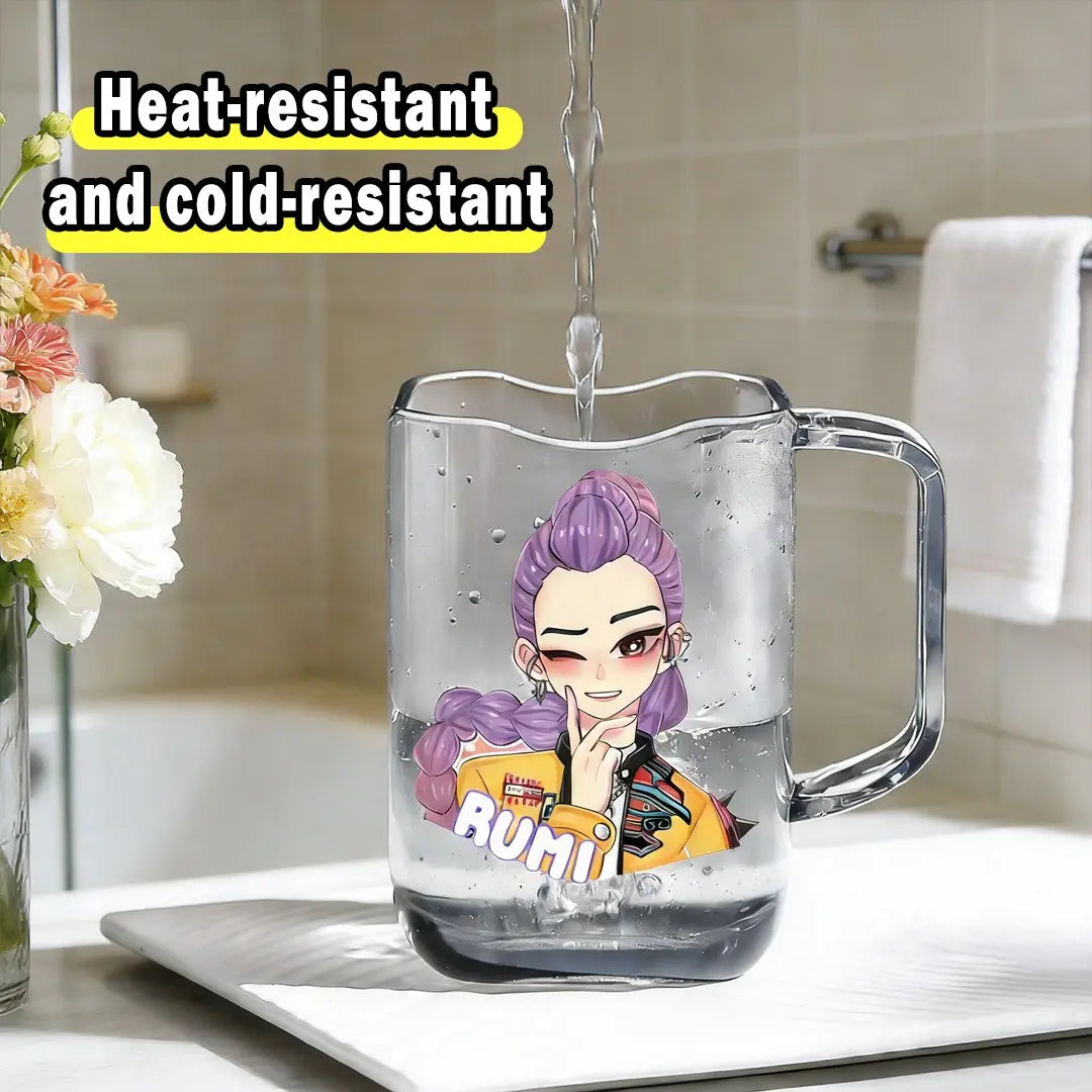 Cute Cartoon Character Acrylic Toothbrush Holder & Cup Set
