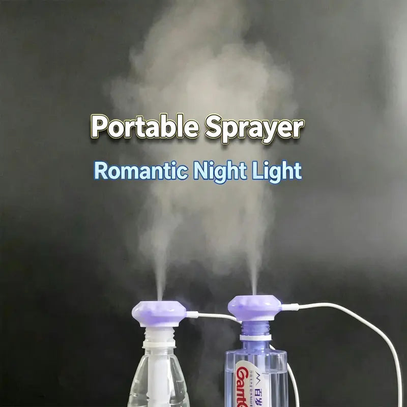 Portable Umbrella Mini USB Mist Humidifier with Warm Night Light for Home, Bedroom & Car