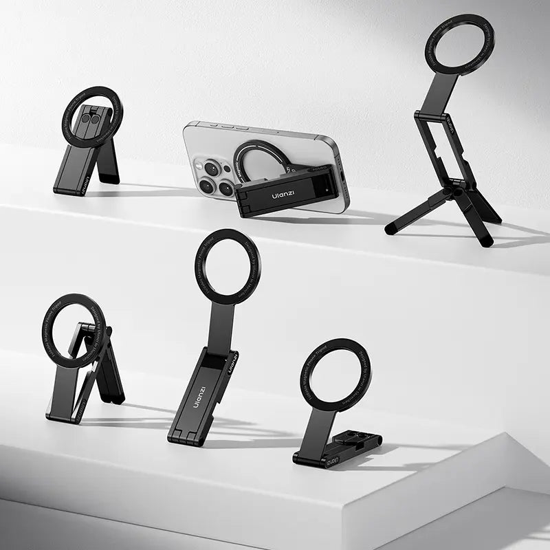 Magnetic Foldable Phone Stand – Ultra Slim MagSafe Compatible Desk & Vlog Holder