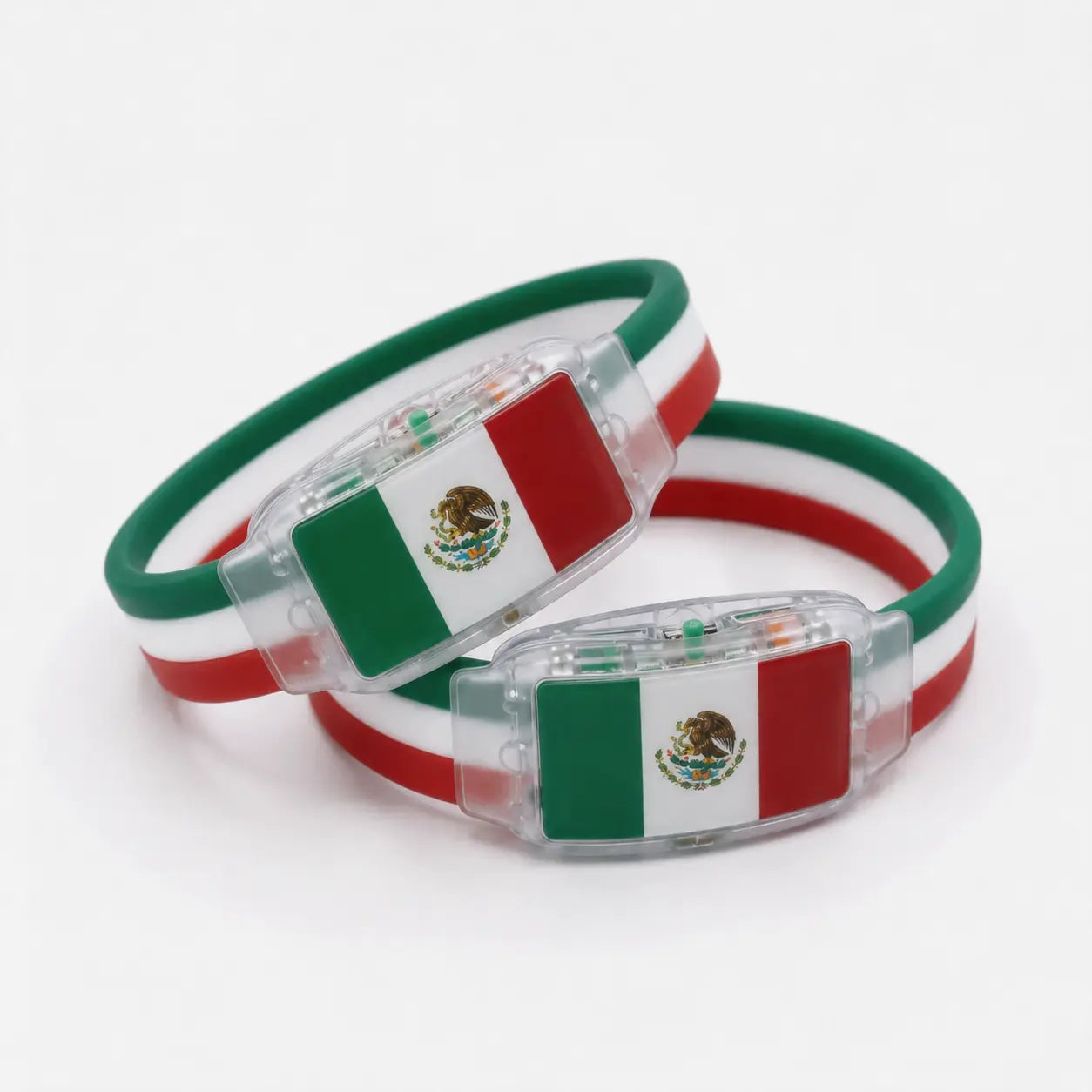 2026 Mexico Soccer Fan LED Wristband – Glow Flag Bracelet