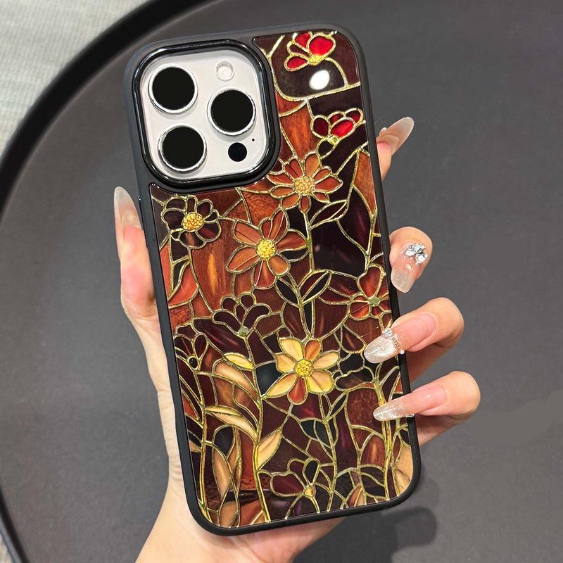 Stained Glass Inspired Floral MagSafe Phone Case for iPhone 18 Pro Max