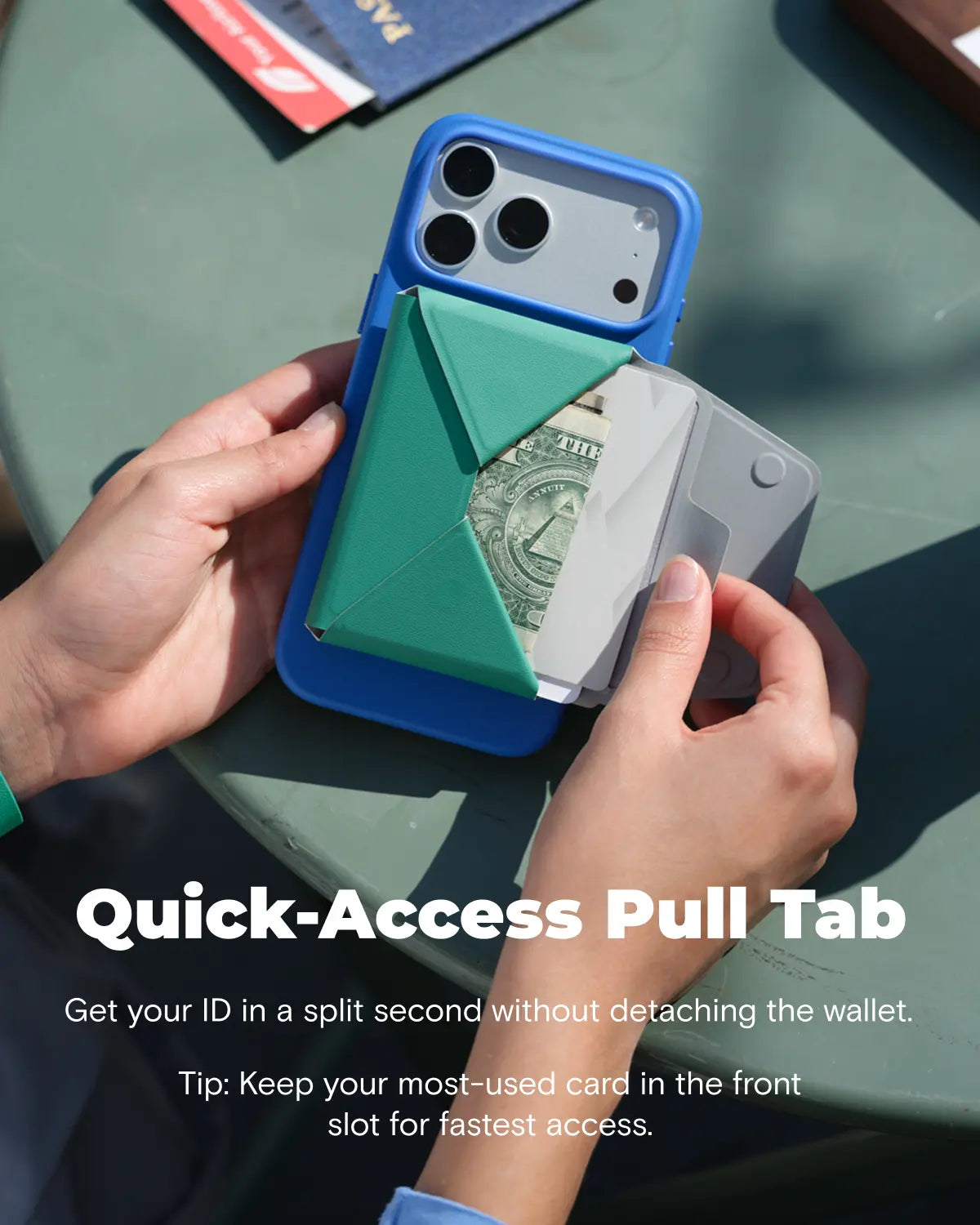MagSafe Wallet Stand – Slim Magnetic Card Holder with Kickstand, RFID Blocking Wallet for iPhone & Android