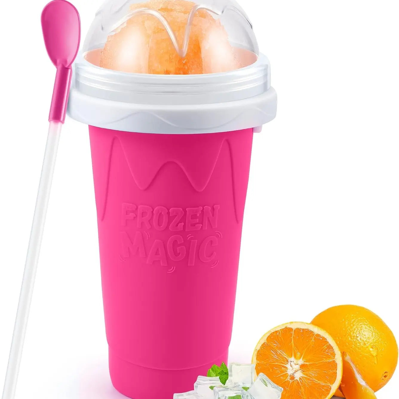DIY Slushy Maker Cup with Lid & Straw Spoon (350ML)