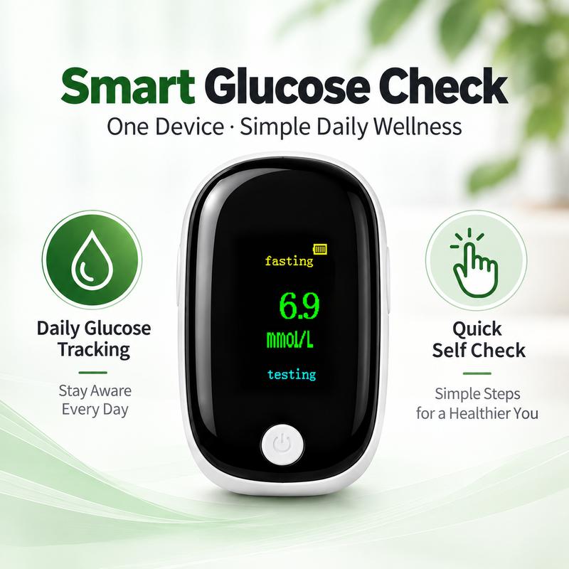 Non-Invasive Blood Glucose Monitor – 5-Second Instant Painless Smart Meter