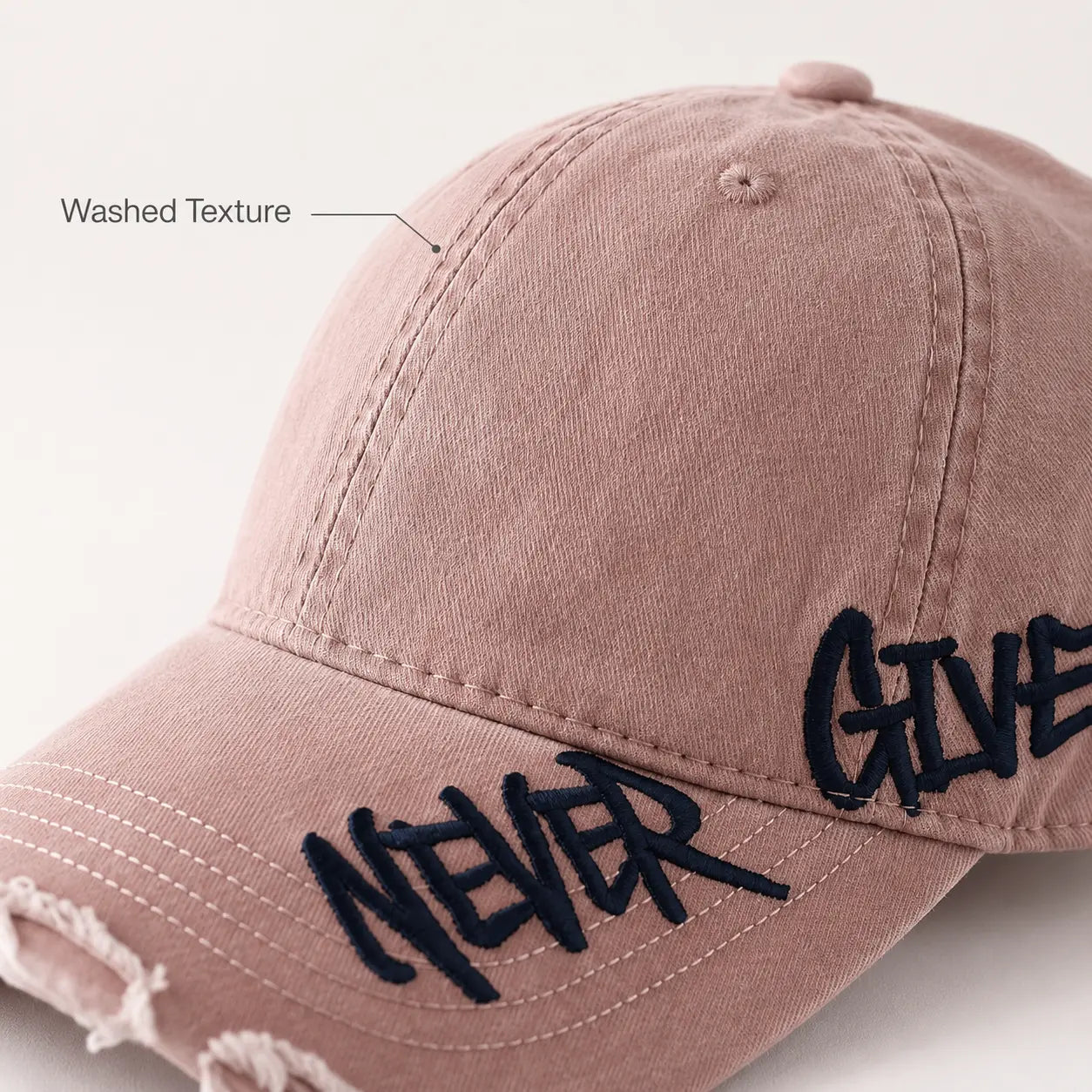 1pc Casual Trendy Baseball Cap with Side Embroidery "Nive Give Up", Versatile Streetwear  Adjustable Casual Mens hat, Fashion Style Outdoor Sun Hat for Women and Men, Curved Brim Trucker Hats Women