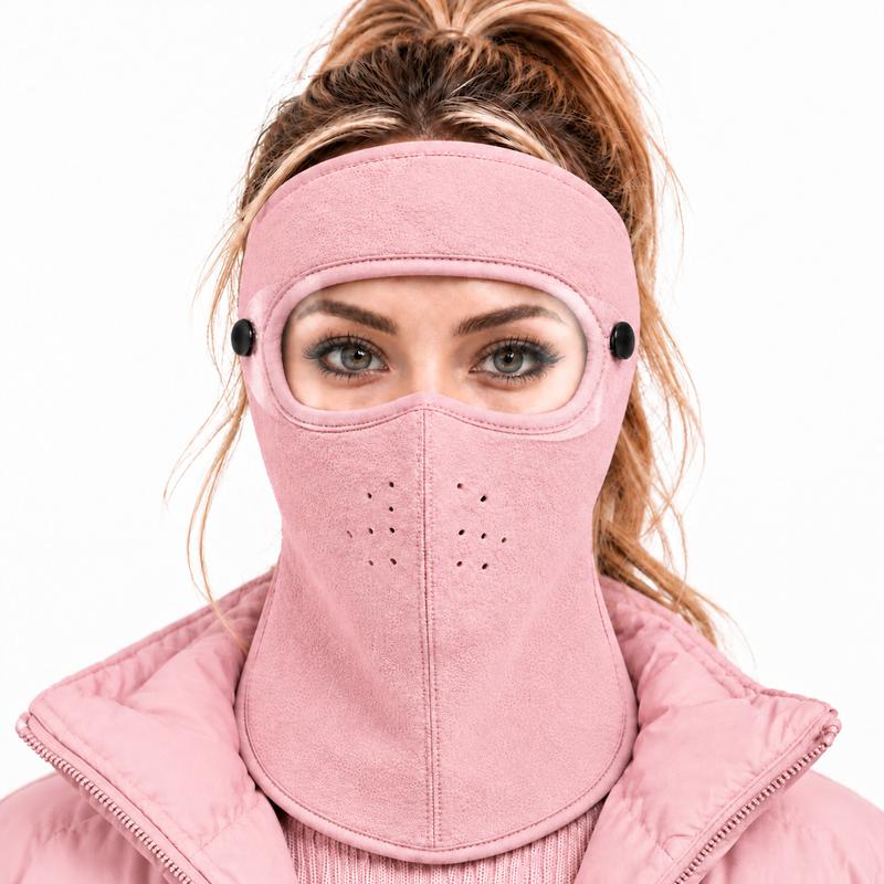 Winter Face Mask with Detachable Goggles – Windproof Thermal Fleece Full Cover for Outdoor Cycling & Skiing